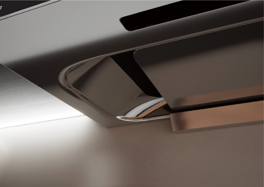 Features an automatic cleaning function inside the range hood